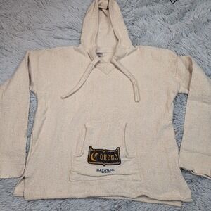 Corona  Sweatshirt Womens XL Hoodie Poncho Baja Comfort Mexico Beach